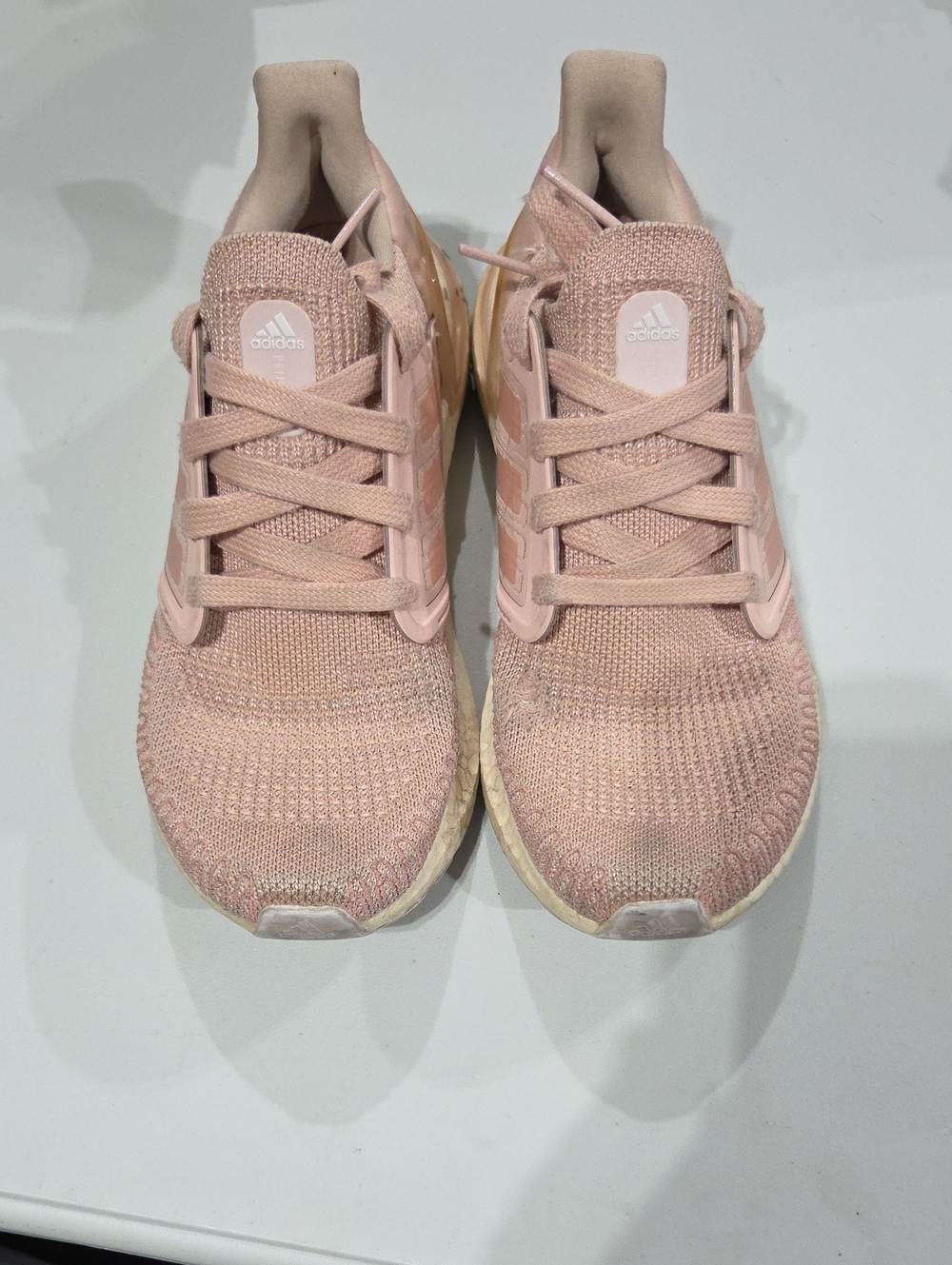 adidas Women’s Pink Knit Athletic Sneakers